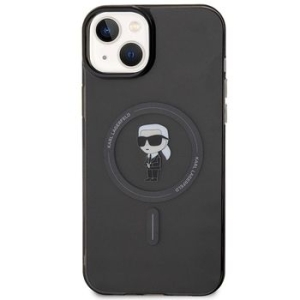 Markowy Hard Case Karl Lagerfeld Ikonik + MAG Apple iPhone 15 Plus Czarny - 160788