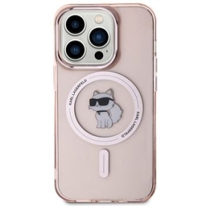 Markowy Hard Case Karl Lagerfeld IML Choupette Magsafe Apple iPhone 15 Pro Różowy - 161331