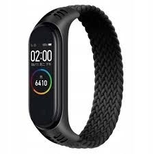 Pasek Mi Band pleciony 3 / 4 / 5 / 6 Czarny - 161538