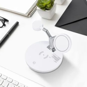 Ładowarka Indukcyjna kompatybilna z MagSafe Qi 3w1 25W X970 Biały - 161631