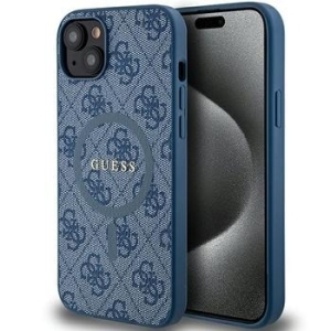 Markowy Hard Case Guess 4G Ring Classic Logo Apple iPhone 15 Plus Niebieski - 201836