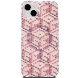 Markowy Hard Case Guess IML GCUBE Apple iPhone 15 Plus Różowy - 201849