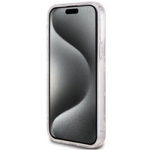 Markowy Hard Case Guess IML GCUBE Apple iPhone 15 Plus Różowy - 201850