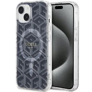 Markowy Hard Case Guess IML GCUBE Apple iPhone 15 Czarny - 201876