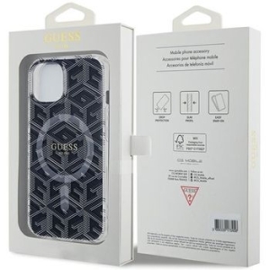 Markowy Hard Case Guess IML GCUBE Apple iPhone 15 Czarny - 201879