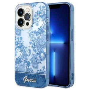 Markowy Hard Case Guess IML Electro Cam TDJ Apple iPhone 14 Pro Max Niebieski - 201880