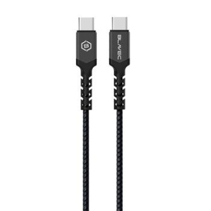 Kabel pleciony Typ C na Typ C Blavec Raptor PD 60W 3A 0,5m Czarny/Szary - 166994