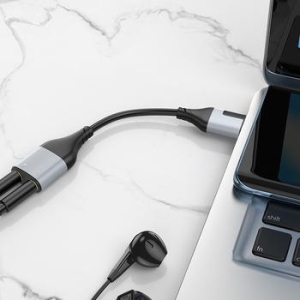 Adapter 2w1 USB na 2 x Jack 3,5mm Borofone BV19 Creator Audio Czarny - 167107