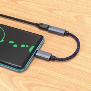 Adapter OTG Typ C do Lightning Hoco UA29A 0,15m Ciemny Niebieski - 167165