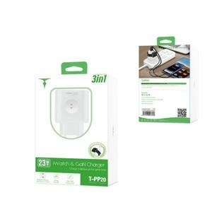 Ładowarka sieciowa T-Phox T-PP20 Gan iWatch 3w1 Biały - 167395