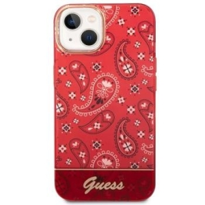 Markowy Hard Case Guess Bandana Paisley Apple iPhone 14 Plus Czerwony - 201905
