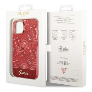 Markowy Hard Case Guess Bandana Paisley Apple iPhone 14 Plus Czerwony - 201907