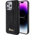 Markowy Hard Case Guess Sequin Script Metal Apple iPhone 15 Pro Max Czarny - 201908