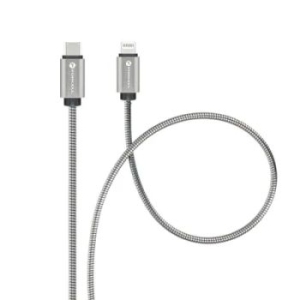 Kabel Typ C do iPhone Lightning Forcell QC3.0 PD 27W Metal C238 1m Srebrny - 167929