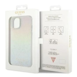 Etui Guess IML Faceted Mirror iPhone 15 Wzór. Efektowny hard case z lustrzaną, geometryczną grafiką na maj 2026 roku. - 201915