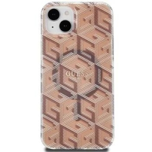Markowy Hard Case Guess IML Gcube Apple iPhone 15 Plus Brązowy - 201770
