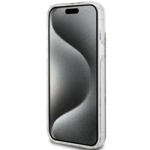 Markowy Hard Case Guess 4G Gold  Stripe Apple iPhone 15 Plus Brązowy - 201775