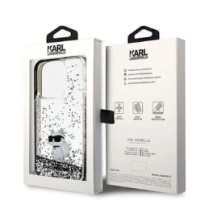 Markowy Hard Case Karl Lagerfeld Liquid Glitter C Apple iPhone 14 Pro Przezroczysty - 168366