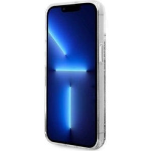 Markowy Hard Case Karl Lagerfeld Liquid Glitter Big KL Apple iPhone 14 Plus Srebrny - 169664