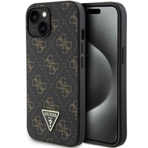 Markowy Hard Case Guess 4G Triangle Metal Logo Apple iPhone 13 / 14 / 15 Czarny - 201791