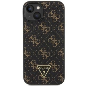 Markowy Hard Case Guess 4G Triangle Metal Logo Apple iPhone 13 / 14 / 15 Czarny - 201792