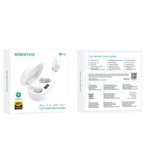 Słuchawki Bluetooth Borofone TWS BW06 Manner Biały - 170158