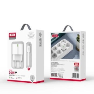 Ładowarka Sieciowa Typ C XO C CE06 PD 30W + Kabel Typ C na Typ C Biały - 170257