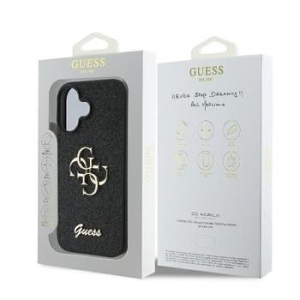 Markowy Hard Case Guess Fixed Glitter Big 4G Apple iPhone 16 Plus Czarny - 201822