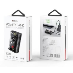 Powerbank 10000mAh yesido YP35 22.5W + PD20W LED Przezroczysty - 170775