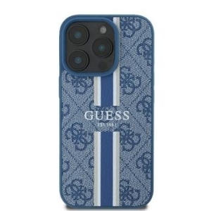 Makowy Hard Case Guess 4G Printed Stripes MagSafe Apple iPhone 16 Pro Niebieski - 201825