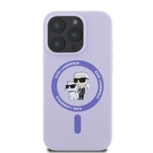 Markowy Har Case Karl Lagerfeld Silicone KC Body Ring Apple iPhone 16 Pro Max Fioletowy - 170886