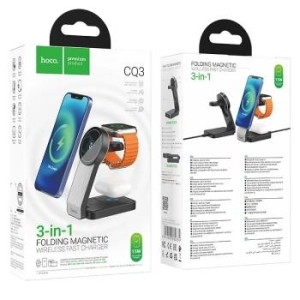 Ładowarka Indukcyjna 3w1 Hoco MagSafe 15W CQ3 Czarny - 171207