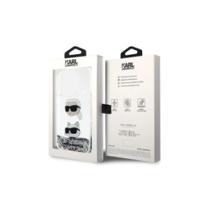 Markowy Hard Case Karl Lagerfeld Liquid Glitter KC Apple iPhone 14 Pro Biały - 171211