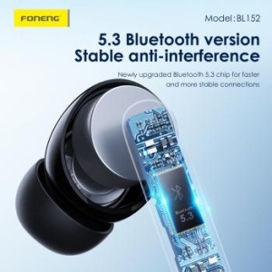 Słuchawki Bluetooth TWS Foneng BL152 ANC+ENC Redukcja szumów Czarny - 171727