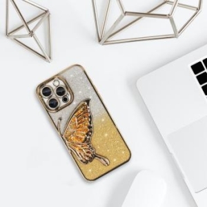 Butterfly Water Case Apple iPhone 14 Pro Złoty - 172355