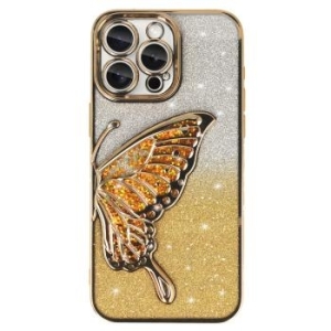 Butterfly Water Case Apple iPhone 15 Pro Złoty - 172428