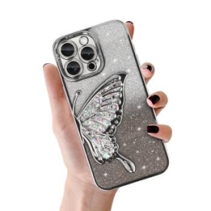 Butterfly Water Case Apple iPhone 12 Srebrny - 172476