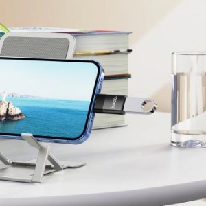 Adapter OTG USB (żeński) do iPhone Lightning 8-pin Hoco UA17 Czarny - 172628