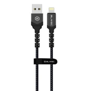 Kabel pleciony iPhone Lightning Blavec Raptor 1,5A 2m Czarny/Szary - 173129
