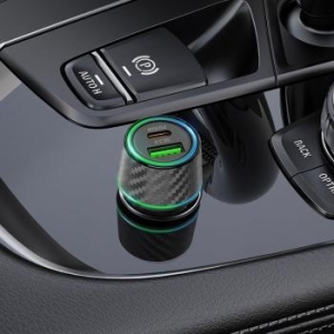 Ładowarka samochodowa Typ C + USB Blavec BS21 Carbon PD 48W 3A Czarny - 173981