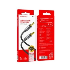 Kabel Jack 3,5mm na Jack 3,5mm Borofone BL19 Creator 1m Czarny - 174012