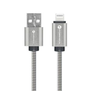 Kabel iPhone Lightning Forcell F-Energy Metal C236 2,4A 12W 1m Srebrny - 174142