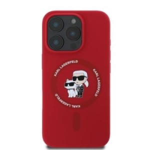 Markowy Hard Case Karl Lagerfeld Silicone KC Body Ring Apple iPhone 16 Pro Czerwony - 174155