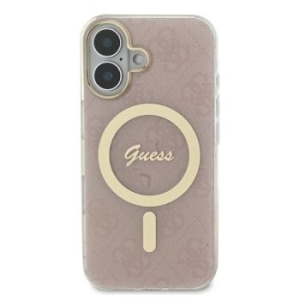 Markowy Hard Case Guess IML 4G Magsafe Apple iPhone 16 Różowy - 174950