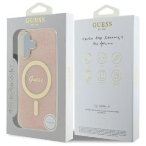 Markowy Hard Case Guess IML 4G Magsafe Apple iPhone 16 Różowy - 174952