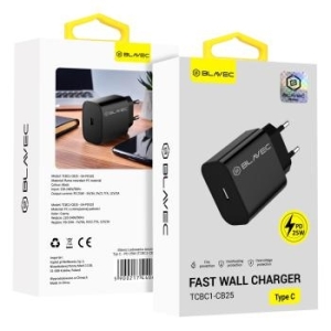 Ładowarka sieciowa Typ C Blavec BC1 PD 25W Czarny - 174994