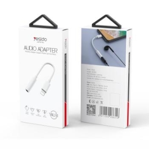 Adapter Audio Lightning na Jack 3,5mm Bluetooth Yesido YAU31 Biały - 175502