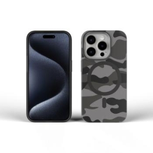 Markowy Silikon Forcell F-Protect Levels z Dual Layer 4D Apple iPhone 16 Pro Black Camo - 175532