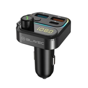 Transmiter FM Blavec Flash TR-01 MP3, Bluetooth - 2xUSB + Typ C - PD 36W QC3.0 18W Czarny - 175578