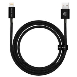 Kabel oplot iPhone Lightning Blavec Candy 2,4A 1m Czarny - 175640